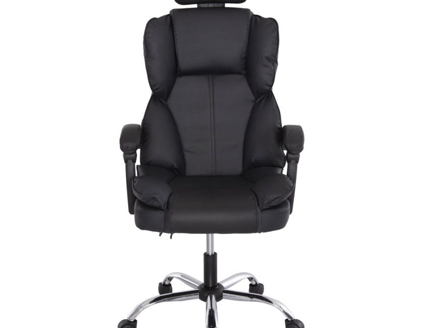 ΚΑΡΕΚΛΑ ΓΡΑΦΕΙΟΥ OCTAVIUS HM1202 ΜΑΥΡΟ PVC & NYLON-ΜΕΤΑΛ.ΧΡΩΜΙΟ ΒΑΣΗ 52x55x128Υεκ