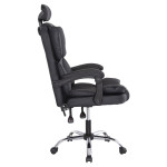 ΚΑΡΕΚΛΑ ΓΡΑΦΕΙΟΥ OCTAVIUS HM1202 ΜΑΥΡΟ PVC & NYLON-ΜΕΤΑΛ.ΧΡΩΜΙΟ ΒΑΣΗ 52x55x128Υεκ