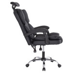 ΚΑΡΕΚΛΑ ΓΡΑΦΕΙΟΥ OCTAVIUS HM1202 ΜΑΥΡΟ PVC & NYLON-ΜΕΤΑΛ.ΧΡΩΜΙΟ ΒΑΣΗ 52x55x128Υεκ