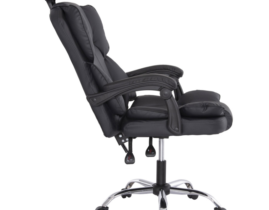 ΚΑΡΕΚΛΑ ΓΡΑΦΕΙΟΥ OCTAVIUS HM1202 ΜΑΥΡΟ PVC & NYLON-ΜΕΤΑΛ.ΧΡΩΜΙΟ ΒΑΣΗ 52x55x128Υεκ