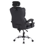 ΚΑΡΕΚΛΑ ΓΡΑΦΕΙΟΥ OCTAVIUS HM1202 ΜΑΥΡΟ PVC & NYLON-ΜΕΤΑΛ.ΧΡΩΜΙΟ ΒΑΣΗ 52x55x128Υεκ