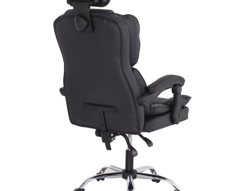 ΚΑΡΕΚΛΑ ΓΡΑΦΕΙΟΥ OCTAVIUS HM1202 ΜΑΥΡΟ PVC & NYLON-ΜΕΤΑΛ.ΧΡΩΜΙΟ ΒΑΣΗ 52x55x128Υεκ