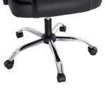 ΚΑΡΕΚΛΑ ΓΡΑΦΕΙΟΥ OCTAVIUS HM1202 ΜΑΥΡΟ PVC & NYLON-ΜΕΤΑΛ.ΧΡΩΜΙΟ ΒΑΣΗ 52x55x128Υεκ