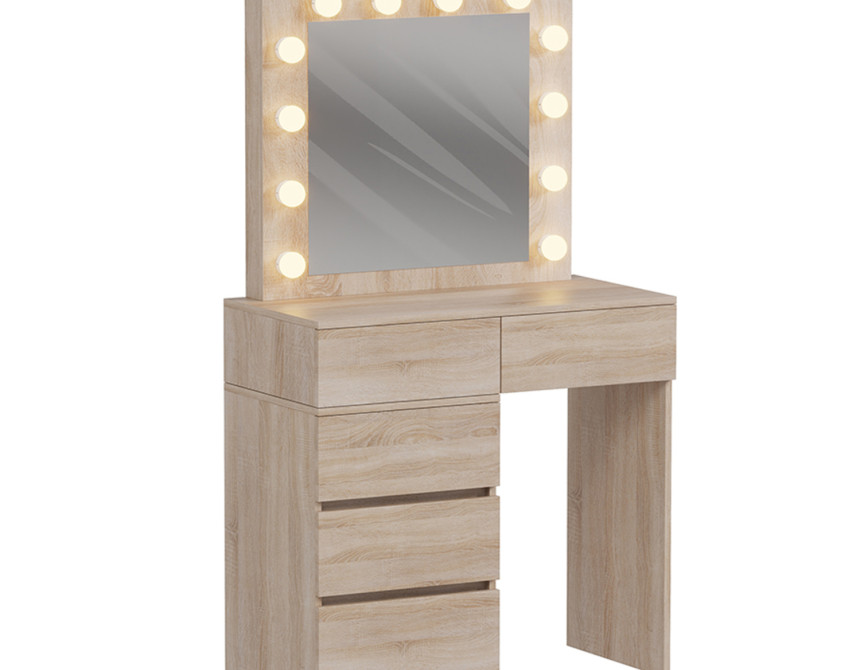 ΤΟΥΑΛΕΤΑ ΜΕ ΦΩΤΙΣΜΟ LED & ΣΥΡΤΑΡΙΑ BEYON HM2500.01 ΜΕΛΑΜΙΝΗ ΣΕ SONAMA 80x40x140Υεκ.