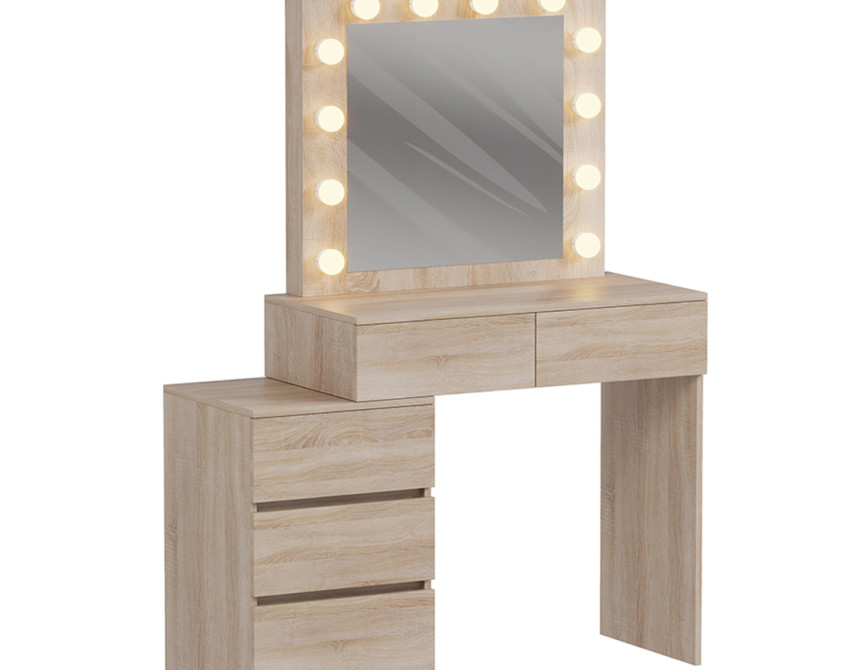 ΤΟΥΑΛΕΤΑ ΜΕ ΦΩΤΙΣΜΟ LED & ΣΥΡΤΑΡΙΑ BEYON HM2500.01 ΜΕΛΑΜΙΝΗ ΣΕ SONAMA 80x40x140Υεκ.