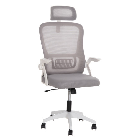 ΚΑΡΕΚΛΑ ΓΡΑΦΕΙΟΥ BLAZER HM1205.02 ΓΚΡΙ MESH-ΛΕΥΚΟΣ ΣΚΕΛΕΤΟΣ NYLON 60,5x47x85,5Υεκ.