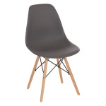 ΚΑΡΕΚΛΑ ΜΕ ΞΥΛΙΝΑ ΠΟΔΙΑ ΚΑΙ ΚΑΘΙΣΜΑ TWIST PP ΓΚΡΙ HM8460.10 46x50x82 εκ.
