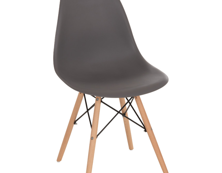 ΚΑΡΕΚΛΑ ΜΕ ΞΥΛΙΝΑ ΠΟΔΙΑ ΚΑΙ ΚΑΘΙΣΜΑ TWIST PP ΓΚΡΙ HM8460.10 46x50x82 εκ.