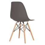 ΚΑΡΕΚΛΑ ΜΕ ΞΥΛΙΝΑ ΠΟΔΙΑ ΚΑΙ ΚΑΘΙΣΜΑ TWIST PP ΓΚΡΙ HM8460.10 46x50x82 εκ.