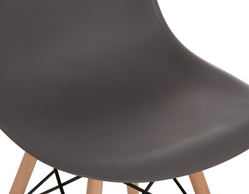ΚΑΡΕΚΛΑ ΜΕ ΞΥΛΙΝΑ ΠΟΔΙΑ ΚΑΙ ΚΑΘΙΣΜΑ TWIST PP ΓΚΡΙ HM8460.10 46x50x82 εκ.