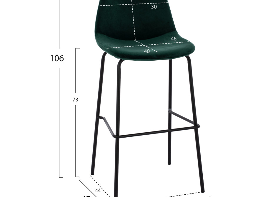 ΣΚΑΜΠΟ VINCENT HM8579.13  ΒΕΛΟΥΔΟ ΚΥΠΑΡΙΣΣΙ ΚΑΙ ΜΕΤΑΛΛΙΚΟ ΣΚΕΛΕΤΟ 56,5x47x106 εκ.