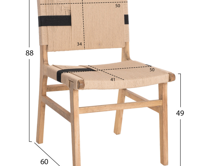 ΚΑΡΕΚΛΑ RUBBERWOOD ΚΑΙ ΣΧΟΙΝΙ ΣΕ ΦΥΣΙΚΟ RUSTIC 50x60x88Yεκ.HM9323.01
