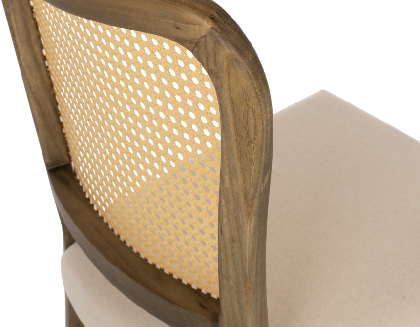 ΚΑΡΕΚΛΑ ΤΟΟΝ ΞΥΛΟ RATTAN ΥΦΑΣΜΑ HM9406.04 47x52x91,5Υεκ.