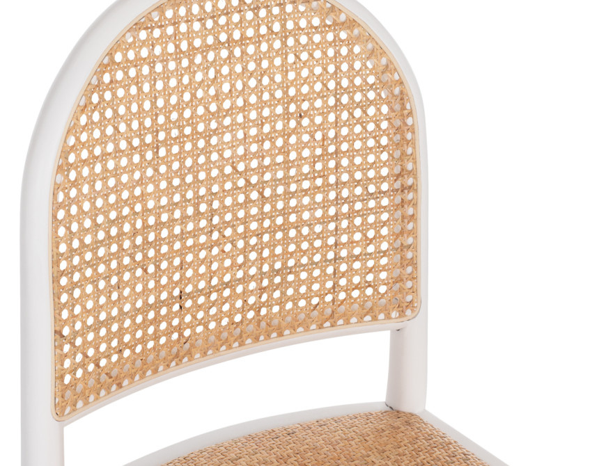 ΚΑΡΕΚΛΑ ΑΠΟ ΟΞΙΑ ΣΕ ΛΕΥΚΟ-RATTAN ΜΠΕΖ HM9407.03 43x50x87Yεκ.