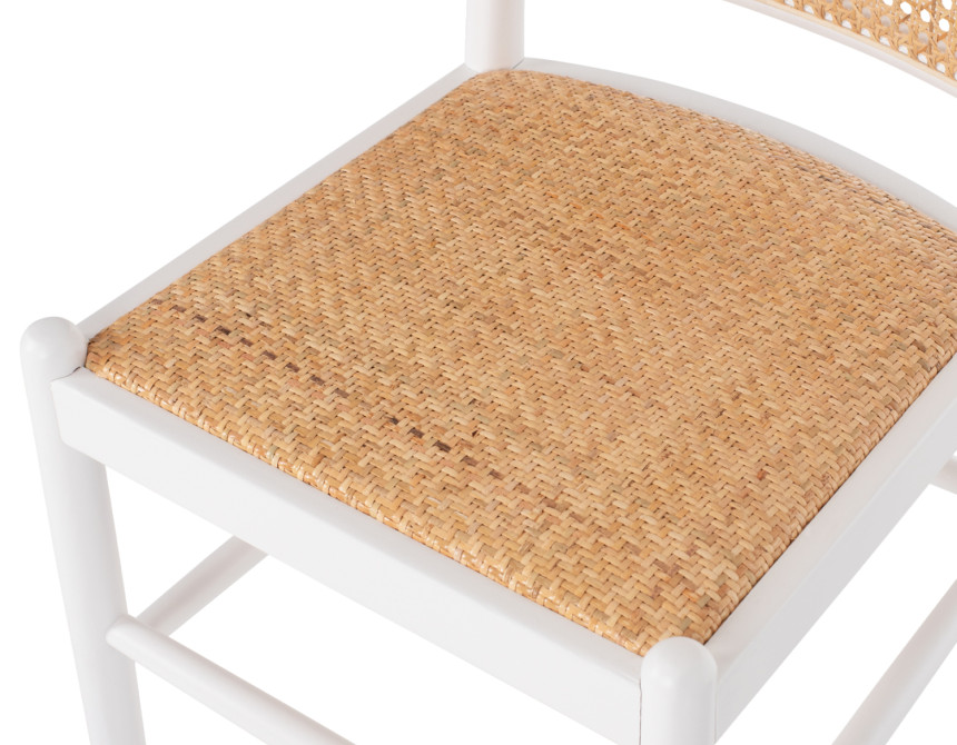 ΚΑΡΕΚΛΑ ΑΠΟ ΟΞΙΑ ΣΕ ΛΕΥΚΟ-RATTAN ΜΠΕΖ HM9407.03 43x50x87Yεκ.