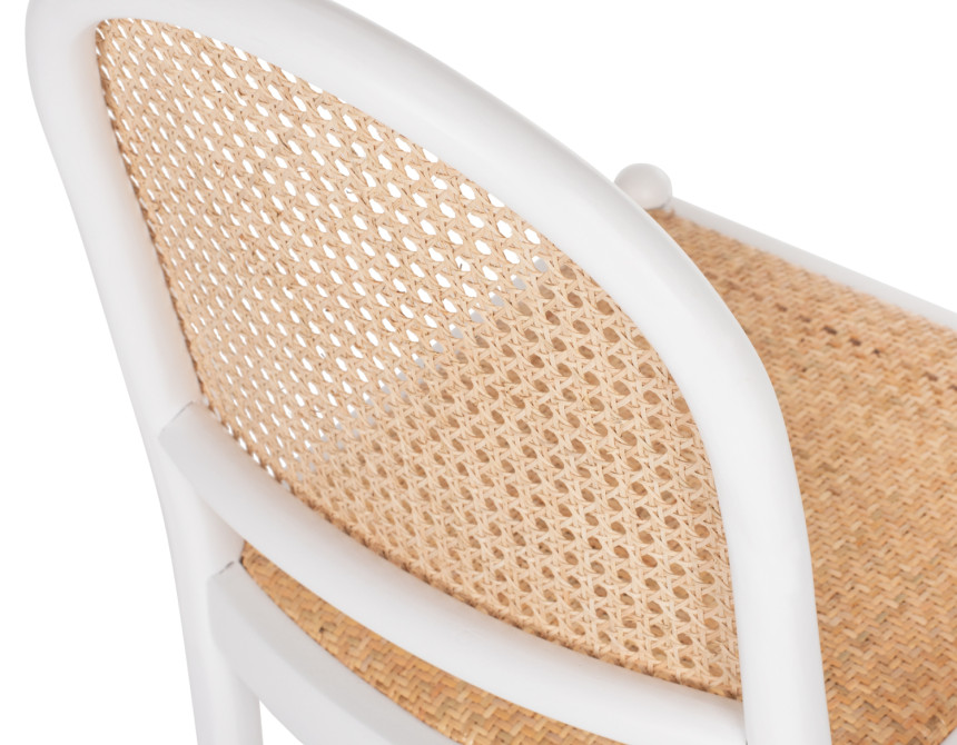ΚΑΡΕΚΛΑ ΑΠΟ ΟΞΙΑ ΣΕ ΛΕΥΚΟ-RATTAN ΜΠΕΖ HM9407.03 43x50x87Yεκ.