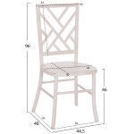 ΚΑΡΕΚΛΑ ΑΠΟ ΤΟΟΝ ΞΥΛΟ WHITE WASH 41x46x95Υεκ.HM9410.05