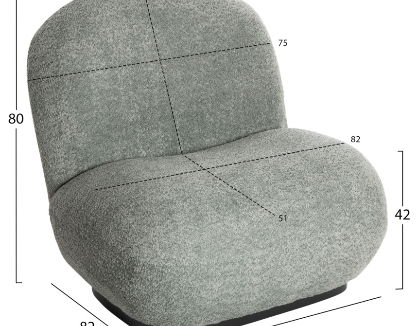 ΠΟΛΥΘΡΟΝΑ BEANY HM9591.05 ΦΥΣΤΙΚΙ ΜΠΟΥΚΛΕ ΥΦΑΣΜΑ 85x82x77Υ εκ.