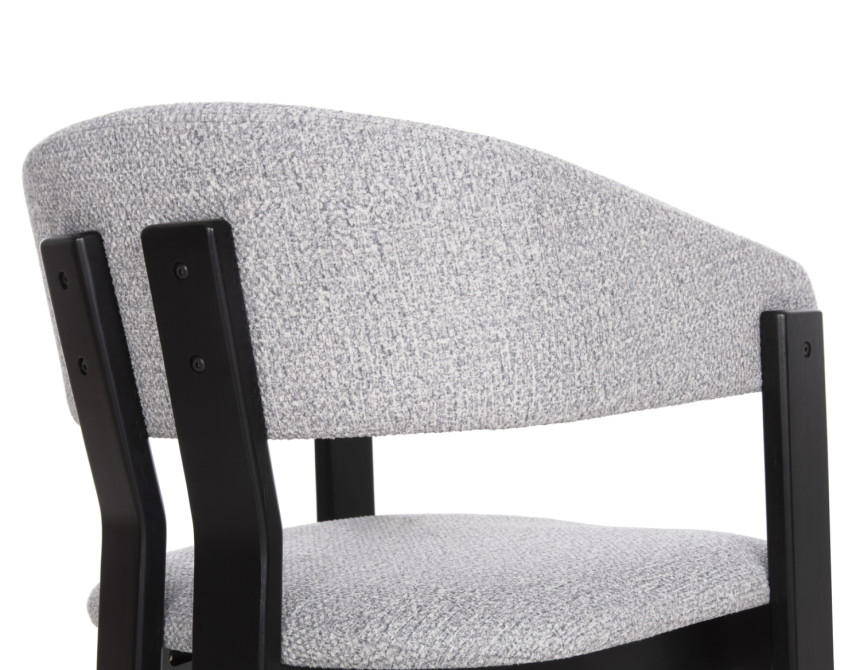 ΚΑΡΕΚΛΑ ZARRA HM9970.02 RUBBERWOOD ΣΕ ΜΑΥΡΟ-ΑΝΟΙΧΤΟ ΓΚΡΙ ΥΦΑΣΜΑ 55,5x59x81,5Υεκ