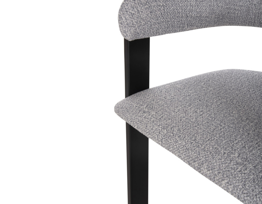 ΚΑΡΕΚΛΑ ZARRA HM9970.02 RUBBERWOOD ΣΕ ΜΑΥΡΟ-ΑΝΟΙΧΤΟ ΓΚΡΙ ΥΦΑΣΜΑ 55,5x59x81,5Υεκ