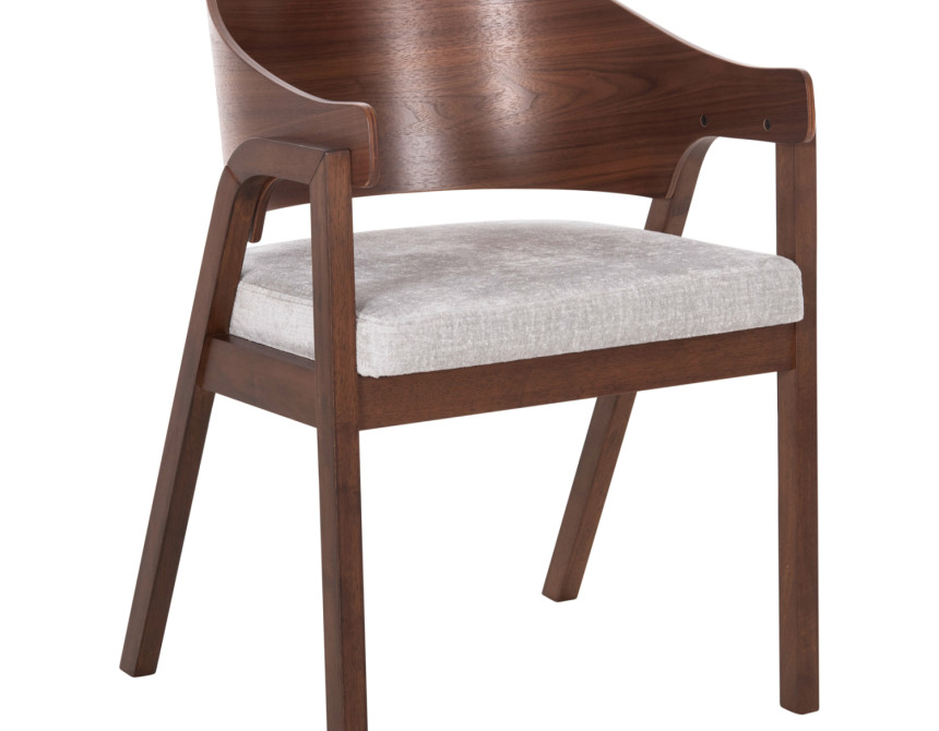 ΚΑΡΕΚΛΑ NERO HM9972 RUBBERWOOD ΣΕ ΚΑΡΥΔΙ-ΓΚΡΙ ΥΦΑΣΜΑ ΚΑΘΙΣΜΑ 56x56x78Yεκ.
