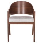 ΚΑΡΕΚΛΑ NERO HM9972 RUBBERWOOD ΣΕ ΚΑΡΥΔΙ-ΓΚΡΙ ΥΦΑΣΜΑ ΚΑΘΙΣΜΑ 56x56x78Yεκ.