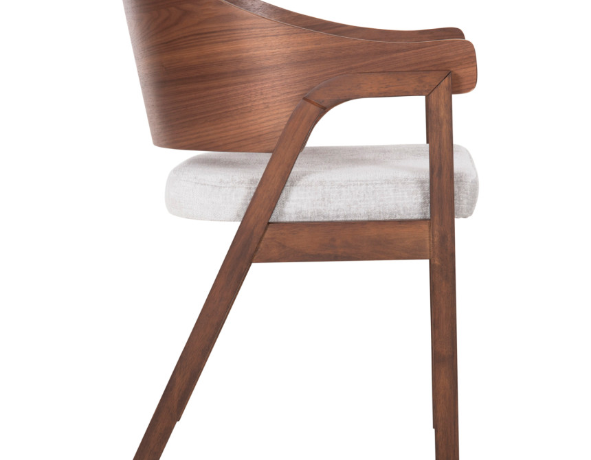 ΚΑΡΕΚΛΑ NERO HM9972 RUBBERWOOD ΣΕ ΚΑΡΥΔΙ-ΓΚΡΙ ΥΦΑΣΜΑ ΚΑΘΙΣΜΑ 56x56x78Yεκ.