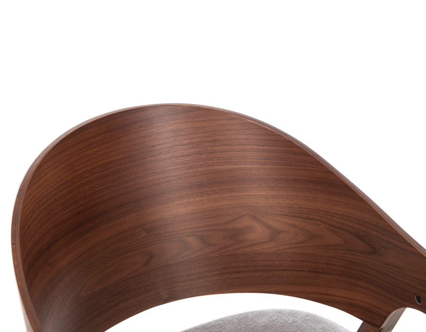 ΚΑΡΕΚΛΑ NERO HM9972 RUBBERWOOD ΣΕ ΚΑΡΥΔΙ-ΓΚΡΙ ΥΦΑΣΜΑ ΚΑΘΙΣΜΑ 56x56x78Yεκ.