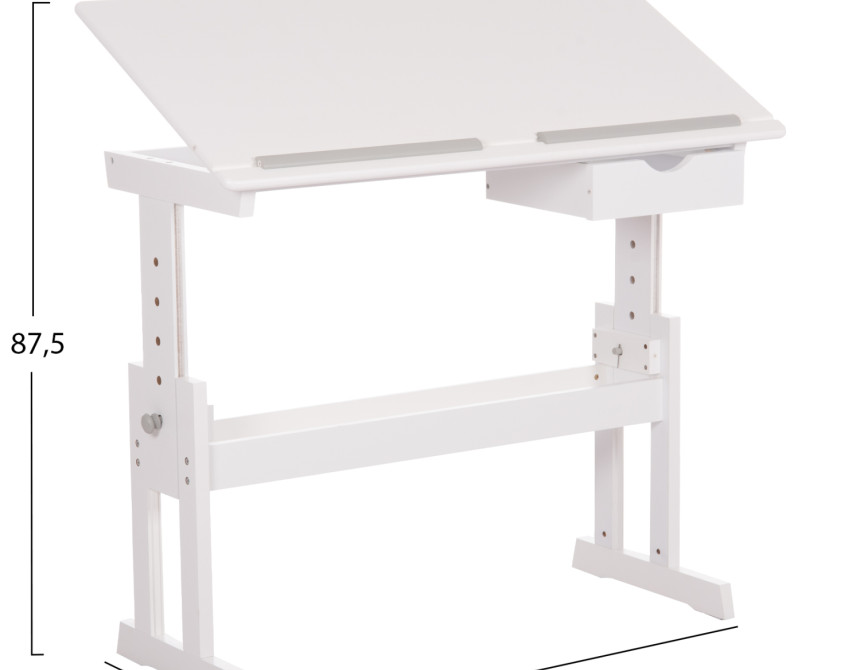 ΓΡΑΦΕΙΟ/ΣΧΕΔΙΑΣΤΗΡΙΟ ΠΑΙΔΙΚΟ ASCENT HM18289 MDF ΣΕ ΛΕΥΚΟ 109x55x87,5Υεκ