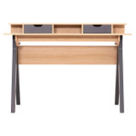 ΓΡΑΦΕΙΟ REXIN HM18290 ΜΕΛΑΜΙΝΗ ΣΕ SONAMA-ΓΚΡΙ 120x19-59x75-85,5ΥΥεκ.