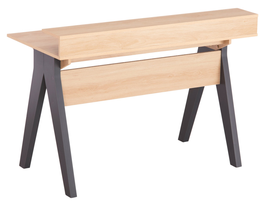 ΓΡΑΦΕΙΟ REXIN HM18290 ΜΕΛΑΜΙΝΗ ΣΕ SONAMA-ΓΚΡΙ 120x19-59x75-85,5ΥΥεκ.