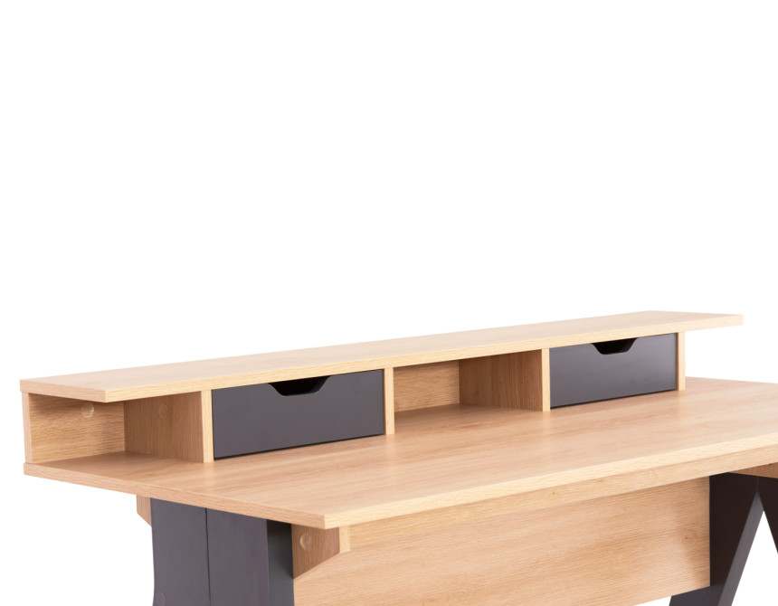 ΓΡΑΦΕΙΟ REXIN HM18290 ΜΕΛΑΜΙΝΗ ΣΕ SONAMA-ΓΚΡΙ 120x19-59x75-85,5ΥΥεκ.