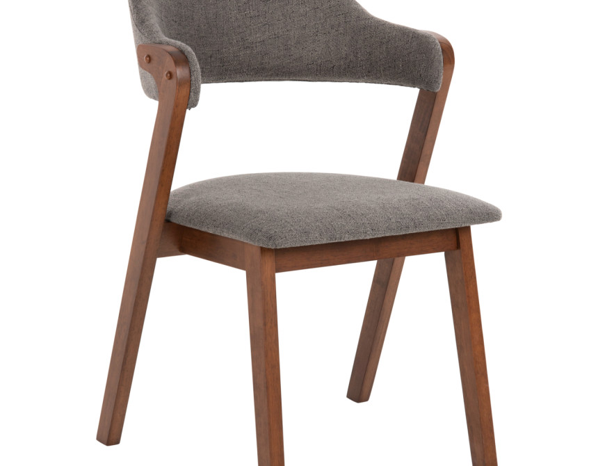 ΚΑΡΕΚΛΑ RIDER HM9734.01 RUBBERWOOD ΣΕ ΚΑΡΥΔΙ-ΥΦΑΣΜΑ ΓΚΡΙ 59x59x83Yεκ.