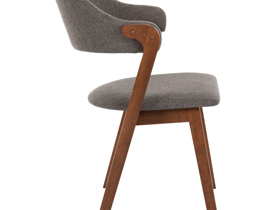 ΚΑΡΕΚΛΑ RIDER HM9734.01 RUBBERWOOD ΣΕ ΚΑΡΥΔΙ-ΥΦΑΣΜΑ ΓΚΡΙ 59x59x83Yεκ.
