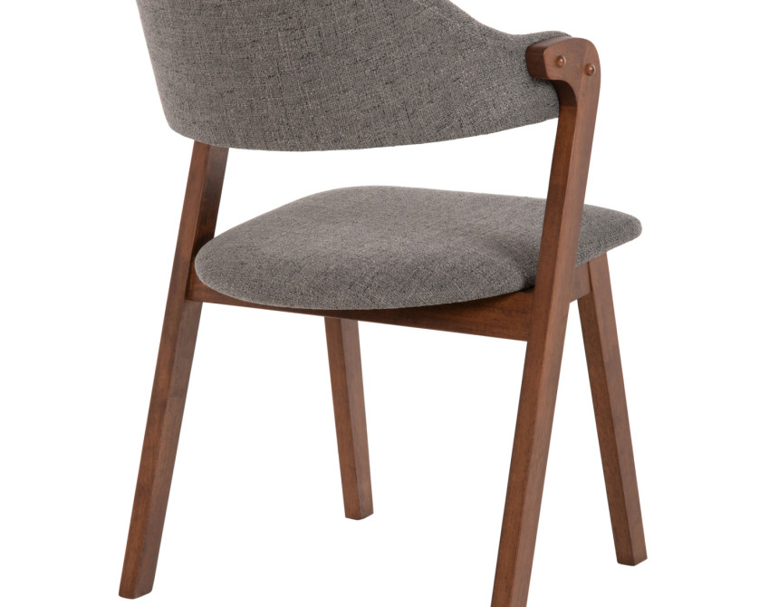 ΚΑΡΕΚΛΑ RIDER HM9734.01 RUBBERWOOD ΣΕ ΚΑΡΥΔΙ-ΥΦΑΣΜΑ ΓΚΡΙ 59x59x83Yεκ.