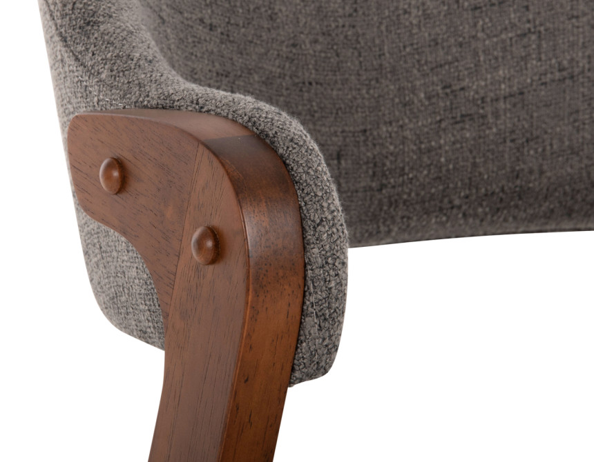ΚΑΡΕΚΛΑ RIDER HM9734.01 RUBBERWOOD ΣΕ ΚΑΡΥΔΙ-ΥΦΑΣΜΑ ΓΚΡΙ 59x59x83Yεκ.