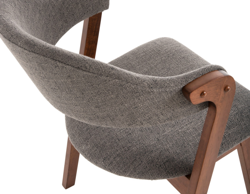 ΚΑΡΕΚΛΑ RIDER HM9734.01 RUBBERWOOD ΣΕ ΚΑΡΥΔΙ-ΥΦΑΣΜΑ ΓΚΡΙ 59x59x83Yεκ.
