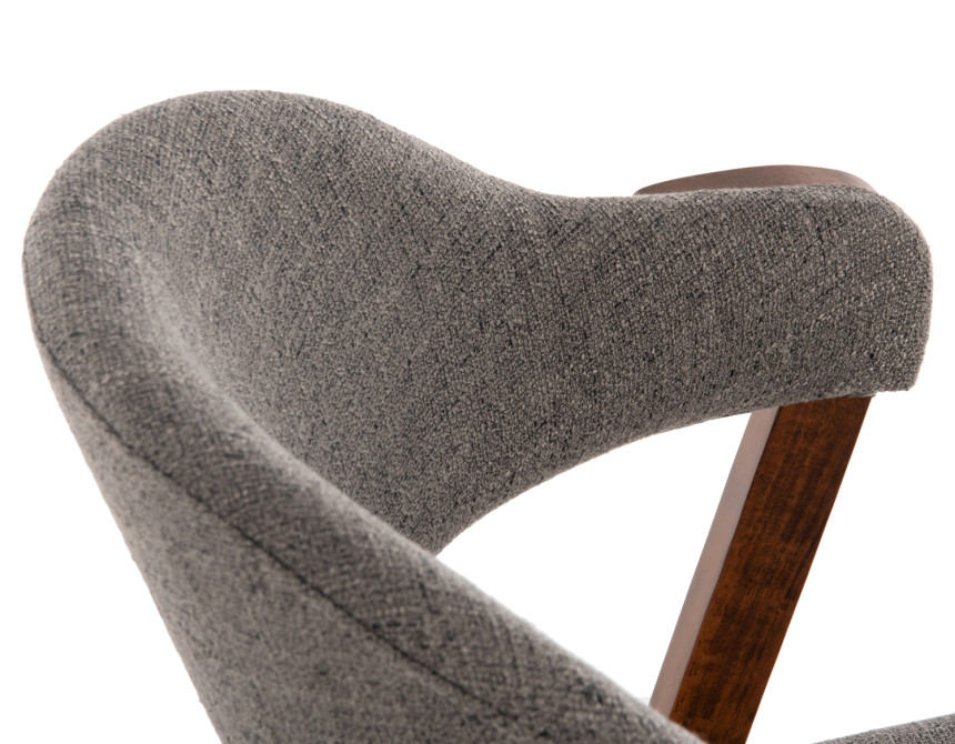 ΚΑΡΕΚΛΑ RIDER HM9734.01 RUBBERWOOD ΣΕ ΚΑΡΥΔΙ-ΥΦΑΣΜΑ ΓΚΡΙ 59x59x83Yεκ.
