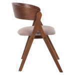 ΚΑΡΕΚΛΑ NEKKER HM9739.01 RUBBERWOOD ΣΕ ΚΑΡΥΔΙ-ΓΚΡΙ ΥΦΑΣΜΑ ΚΑΘΙΣΜΑ 56x55x78Yεκ.