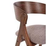 ΚΑΡΕΚΛΑ NEKKER HM9739.01 RUBBERWOOD ΣΕ ΚΑΡΥΔΙ-ΓΚΡΙ ΥΦΑΣΜΑ ΚΑΘΙΣΜΑ 56x55x78Yεκ.