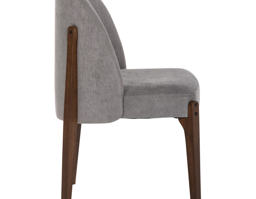 ΚΑΡΕΚΛΑ ΤΡΑΠΕΖΑΡΙΑΣ RAMMER HM9744.01 RUBBERWOOD ΣΕ ΚΑΡΥΔΙ-ΓΚΡΙ ΥΦΑΣΜΑ 57x55x86Υεκ.