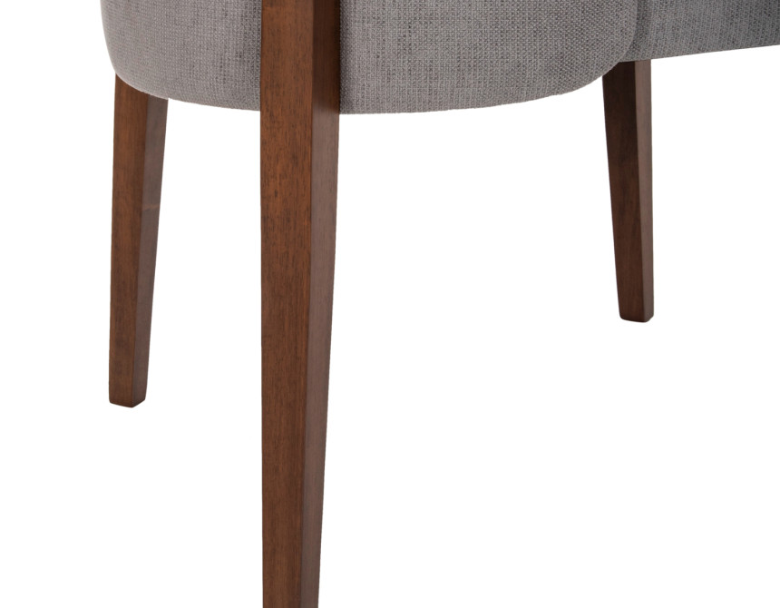 ΚΑΡΕΚΛΑ ΤΡΑΠΕΖΑΡΙΑΣ RAMMER HM9744.01 RUBBERWOOD ΣΕ ΚΑΡΥΔΙ-ΓΚΡΙ ΥΦΑΣΜΑ 57x55x86Υεκ.