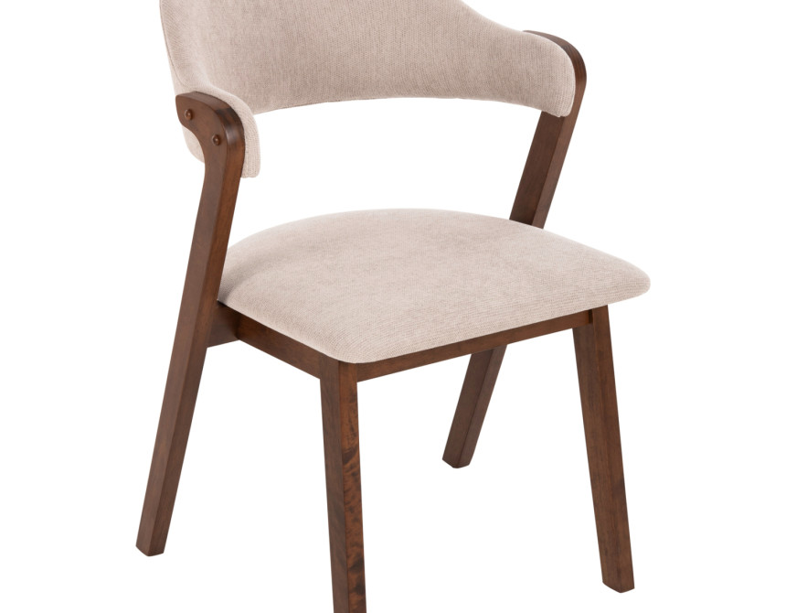 ΚΑΡΕΚΛΑ RIDER HM9734.02 RUBBERWOOD ΣΕ ΚΑΡΥΔΙ-ΥΦΑΣΜΑ ΕΚΡΟΥ 59x59x83Yεκ.