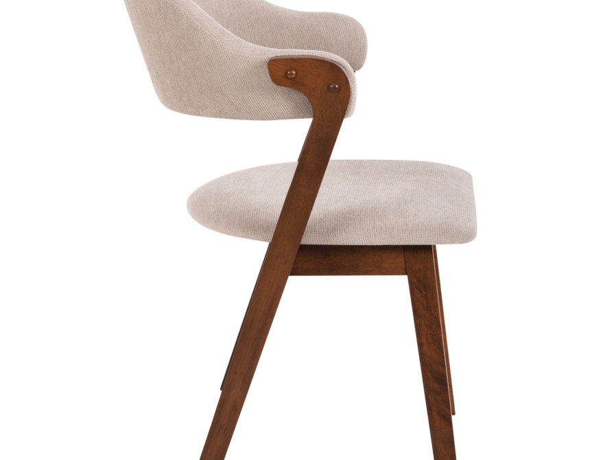 ΚΑΡΕΚΛΑ RIDER HM9734.02 RUBBERWOOD ΣΕ ΚΑΡΥΔΙ-ΥΦΑΣΜΑ ΕΚΡΟΥ 59x59x83Yεκ.