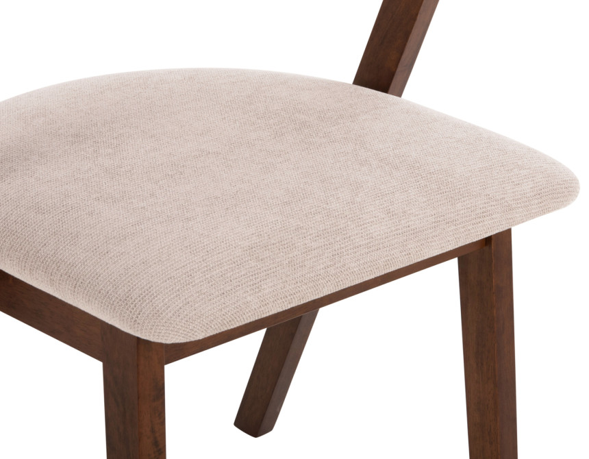 ΚΑΡΕΚΛΑ RIDER HM9734.02 RUBBERWOOD ΣΕ ΚΑΡΥΔΙ-ΥΦΑΣΜΑ ΕΚΡΟΥ 59x59x83Yεκ.