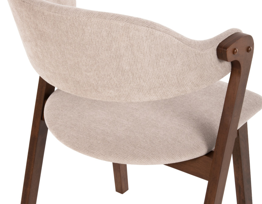 ΚΑΡΕΚΛΑ RIDER HM9734.02 RUBBERWOOD ΣΕ ΚΑΡΥΔΙ-ΥΦΑΣΜΑ ΕΚΡΟΥ 59x59x83Yεκ.