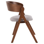 ΚΑΡΕΚΛΑ NEKKER HM9739.02 RUBBERWOOD ΣΕ ΚΑΡΥΔΙ-ΜΠΕΖ ΥΦΑΣΜΑ ΚΑΘΙΣΜΑ 56x55x78Yεκ.