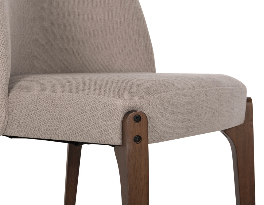 ΚΑΡΕΚΛΑ ΤΡΑΠΕΖΑΡΙΑΣ RAMMER HM9744.02 RUBBERWOOD ΣΕ ΚΑΡΥΔΙ-ΕΚΡΟΥ ΥΦΑΣΜΑ 57x55x86Υεκ.