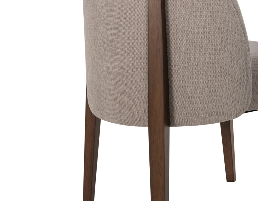 ΚΑΡΕΚΛΑ ΤΡΑΠΕΖΑΡΙΑΣ RAMMER HM9744.02 RUBBERWOOD ΣΕ ΚΑΡΥΔΙ-ΕΚΡΟΥ ΥΦΑΣΜΑ 57x55x86Υεκ.