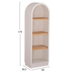 ΡΑΦΙΕΡΑ ΣΕΙΡΑ SANTORINI HM18045 MDF ΥΠΟΛΕΥΚΟ-ΡΑΦΙΑ ΞΥΛΟ ΕΛΑΤΟΥ ΦΥΣΙΚΟ 60x38,5x179Υεκ.